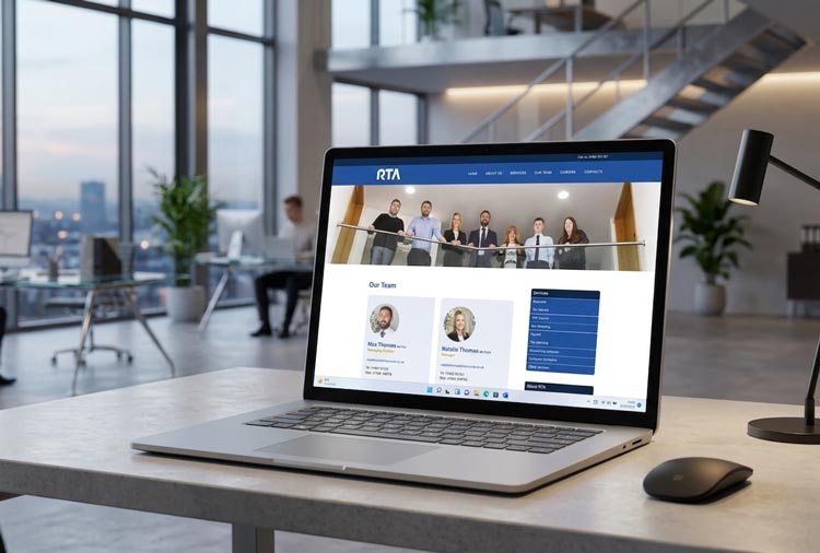 RTA Real Time Accountants, web design