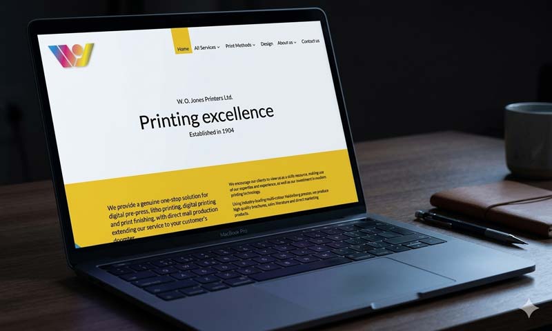 W.O. Jones Printers, web design