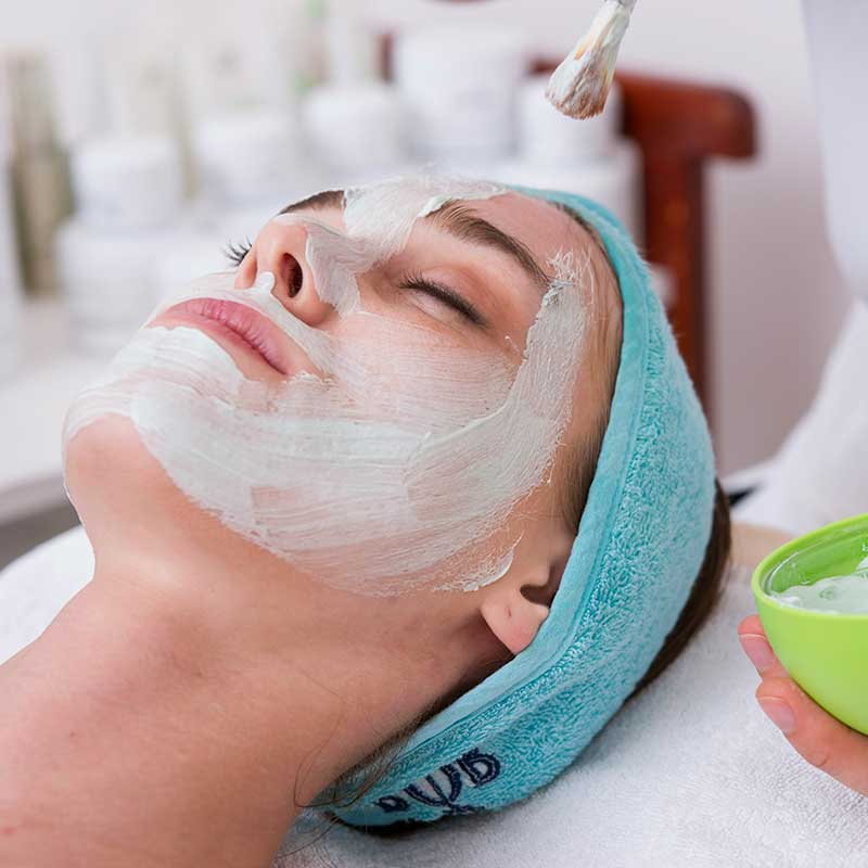 Beauty treatment in progress